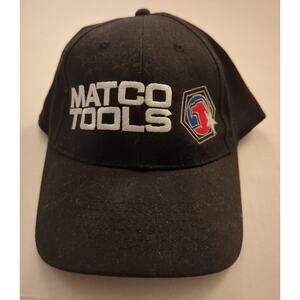 MATCO TOOLS Black White Red Blue Embroidered Logo Adjustable Back Baseball Cap